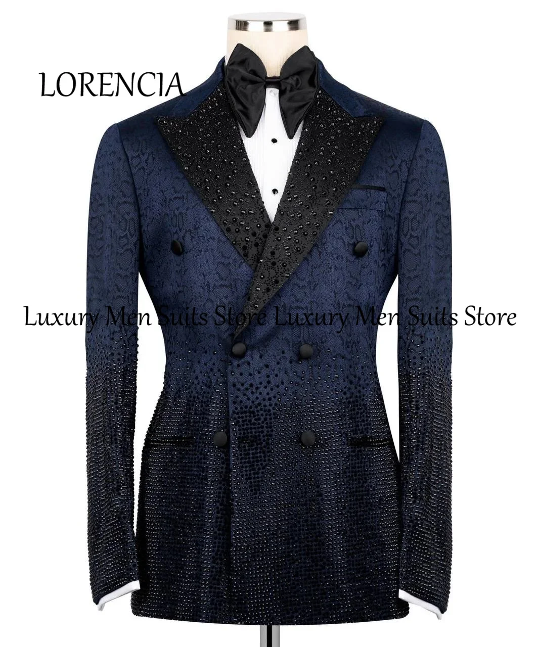 Glitter Crystal Male Suits 2 Pieces Peaked Lapel Tuxedo Wedding Party Outfit Customized Blazer Pants jaqueta masculina couro
Glitter Crystal Male Suits 2 Pieces Peaked Lapel Tuxedo Wedding Party Outfit Customized Blazer Pants jaqueta masculina couro