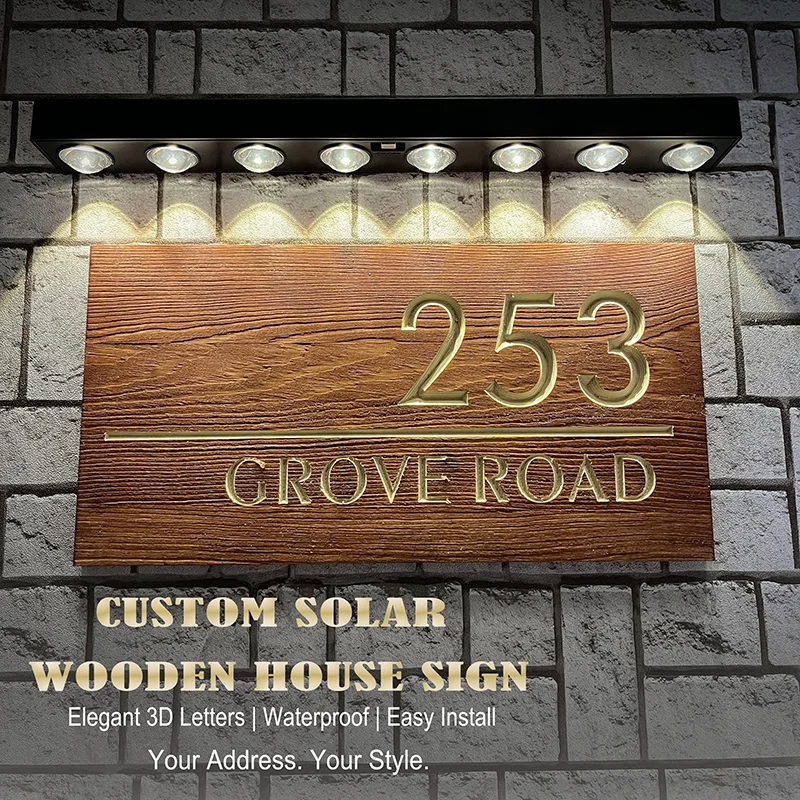 Персонализированный деревянный номерной знак дома с солнечной световой вывеской на ивритех, любым языкам, номер дома, уличный входной знак для дома
Персонализированный деревянный номерной знак дома с солнечной световой вывеской на ивритех, любым языкам, номер дома, уличный входной знак для дома