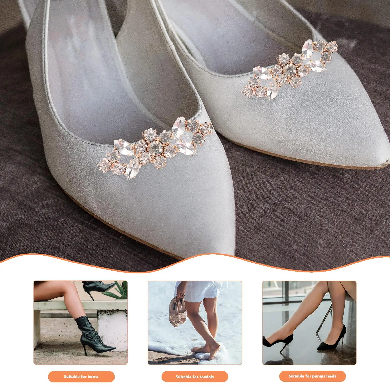 2 Pcs Golden Rhinestone Buckle Detachable Flower Shoe Clips Bridal Accessories For Wedding Party Banquet Shoe Jewelry
2 Pcs Golden Rhinestone Buckle Detachable Flower Shoe Clips Bridal Accessories For Wedding Party Banquet Shoe Jewelry