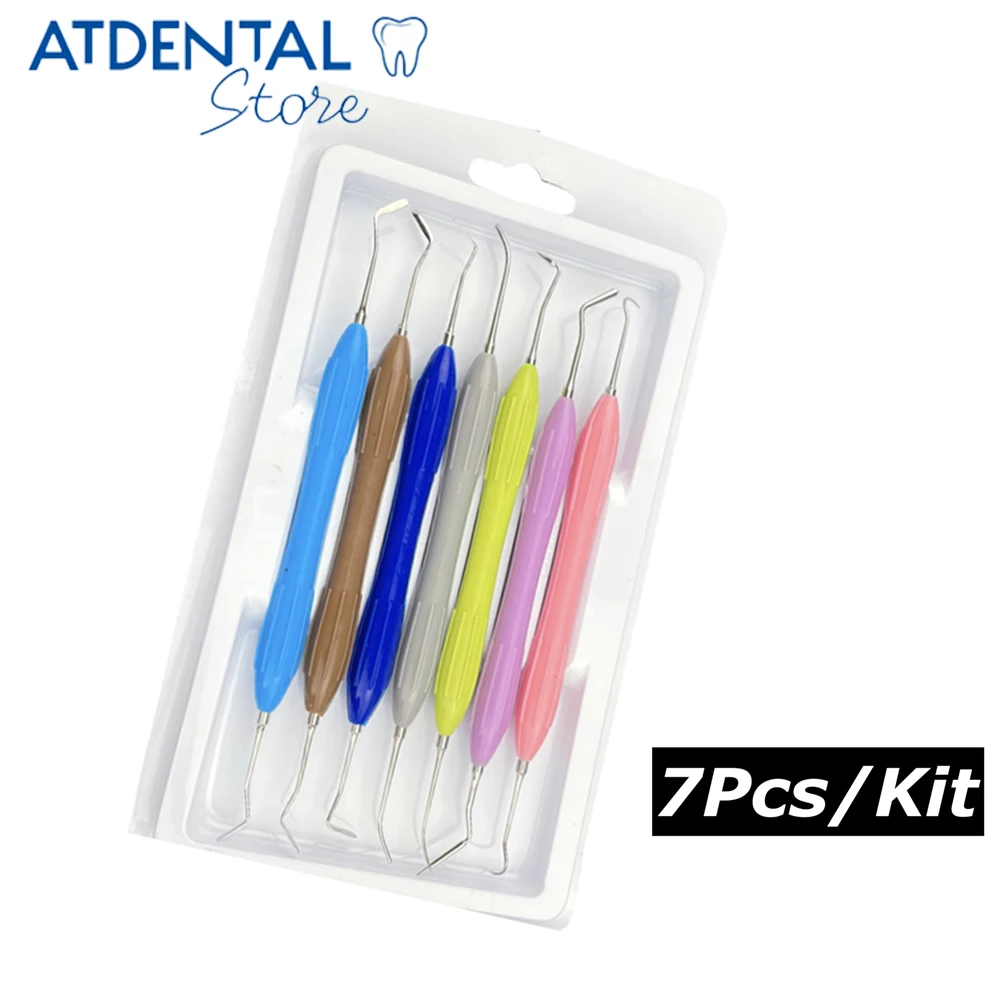 7Pcs/set Dental Resin Filler Aesthetic Restoration Kit Fit for Lm Resin Knife with Silicone Handle Dentistry Tool
7Pcs/set Dental Resin Filler Aesthetic Restoration Kit Fit for Lm Resin Knife with Silicone Handle Dentistry Tool
