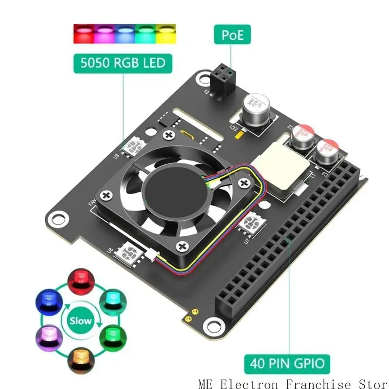 Computer Adapter Board 802.3Af/At GPIO POE HAT Expansion Board For RPi 5 for Versatiled Connection
Computer Adapter Board 802.3Af/At GPIO POE HAT Expansion Board For RPi 5 for Versatiled Connection