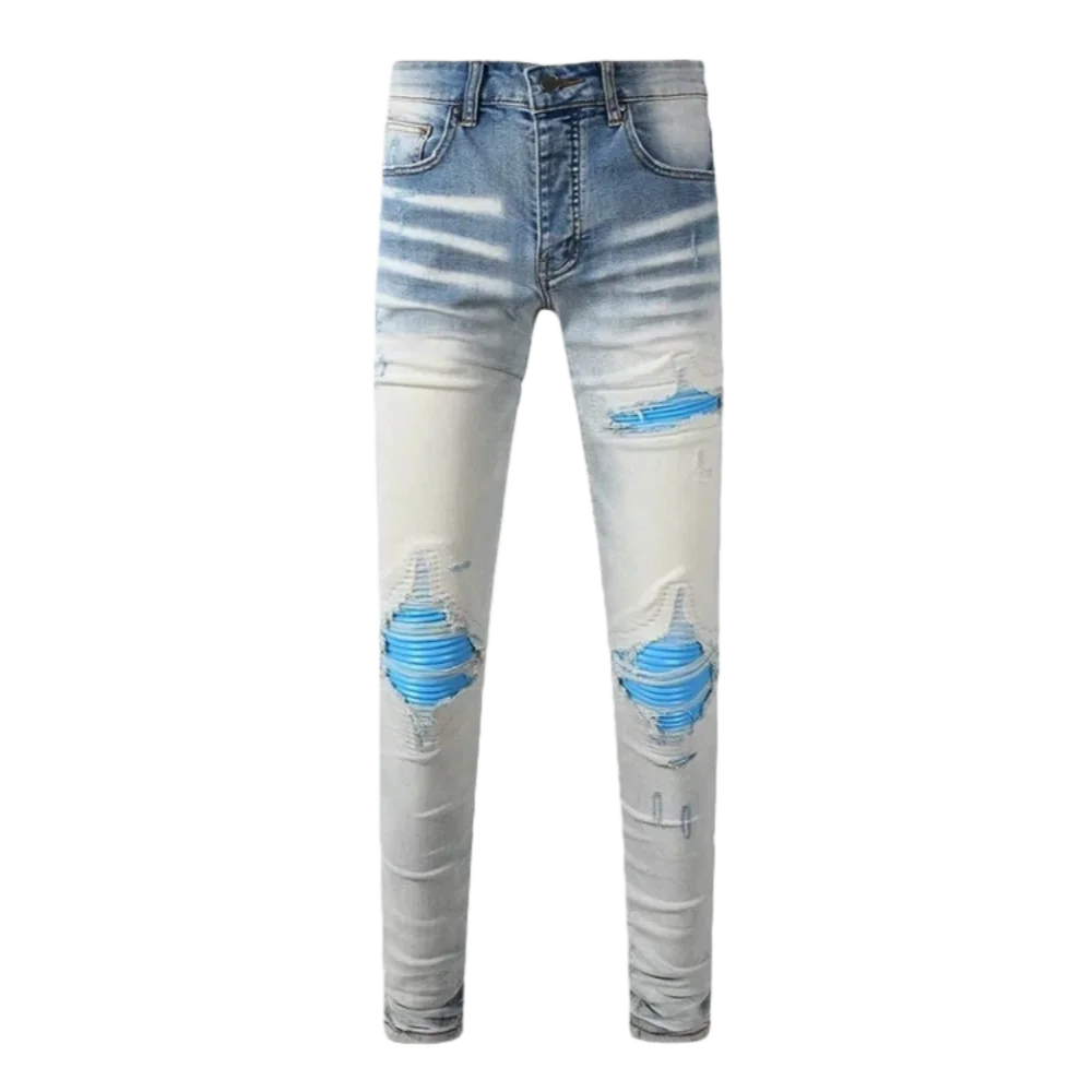 Высококачественные мужские рваные джинсы с нашивками, зауженные джинсы, модные брендовые ретро-джинсы на пуговицах
Высококачественные мужские рваные джинсы с нашивками, зауженные джинсы, модные брендовые ретро-джинсы на пуговицах