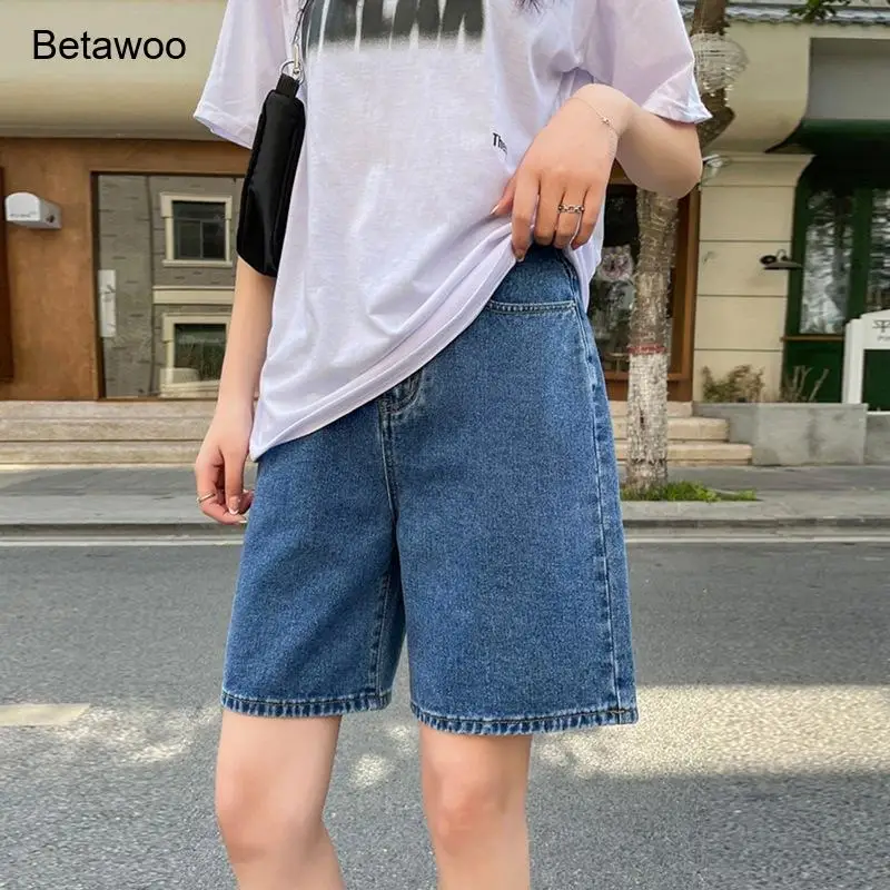 Women's High Waisted Straight Leg Denim Bermuda Shorts Loose Fit Knee Length Jean Shorts
Women's High Waisted Straight Leg Denim Bermuda Shorts Loose Fit Knee Length Jean Shorts