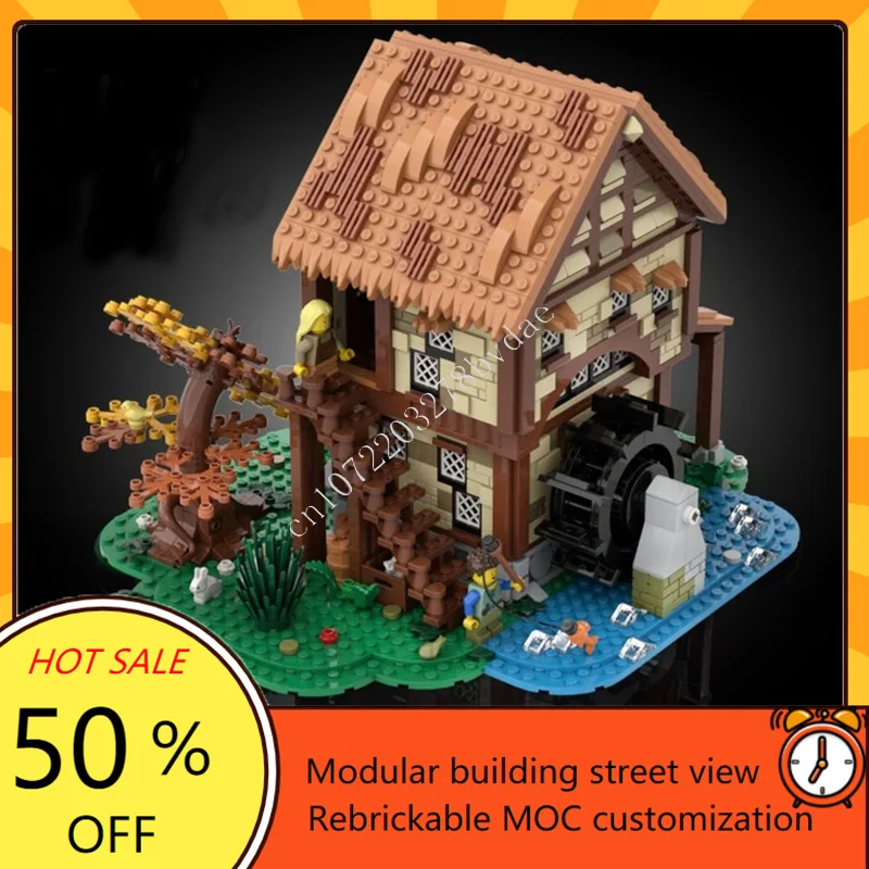 1451 шт. MOC средневековый замок, модель строительного блока, водяная мельница-средневековая деревня, диорама, технический кирпич, набор «сделай сам» для праздничного подарка
1451 шт. MOC средневековый замок, модель строительного блока, водяная мельница-средневековая деревня, диорама, технический кирпич, набор «сделай сам» для праздничного подарка