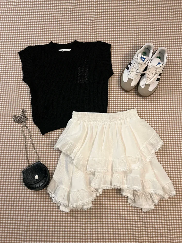 Cotton Linen White Skirt Shorts Irregular Ruffles Women's Skirt Summer Korean Streetwear A-line Lace Skirt Faldas Mujer De Moda
Cotton Linen White Skirt Shorts Irregular Ruffles Women's Skirt Summer Korean Streetwear A-line Lace Skirt Faldas Mujer De Moda
