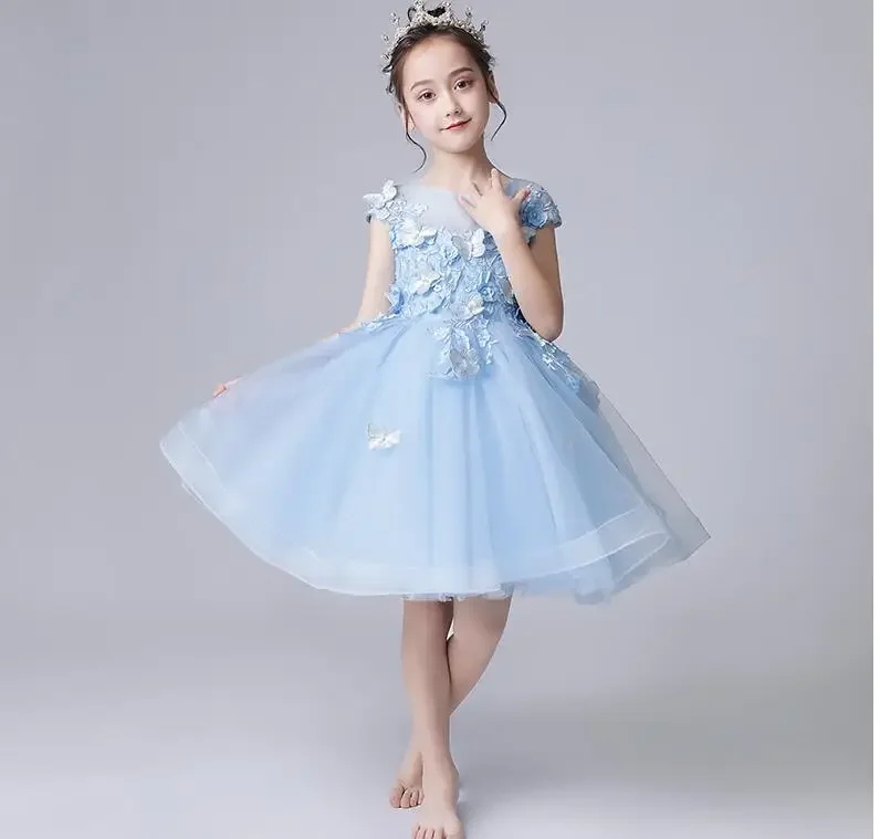 Girls Light Blue Lace Dress Baby Girls First Communion Dresses Appliques Tulle Girls Wedding Princess Costume Pageant Party Gown
Girls Light Blue Lace Dress Baby Girls First Communion Dresses Appliques Tulle Girls Wedding Princess Costume Pageant Party Gown