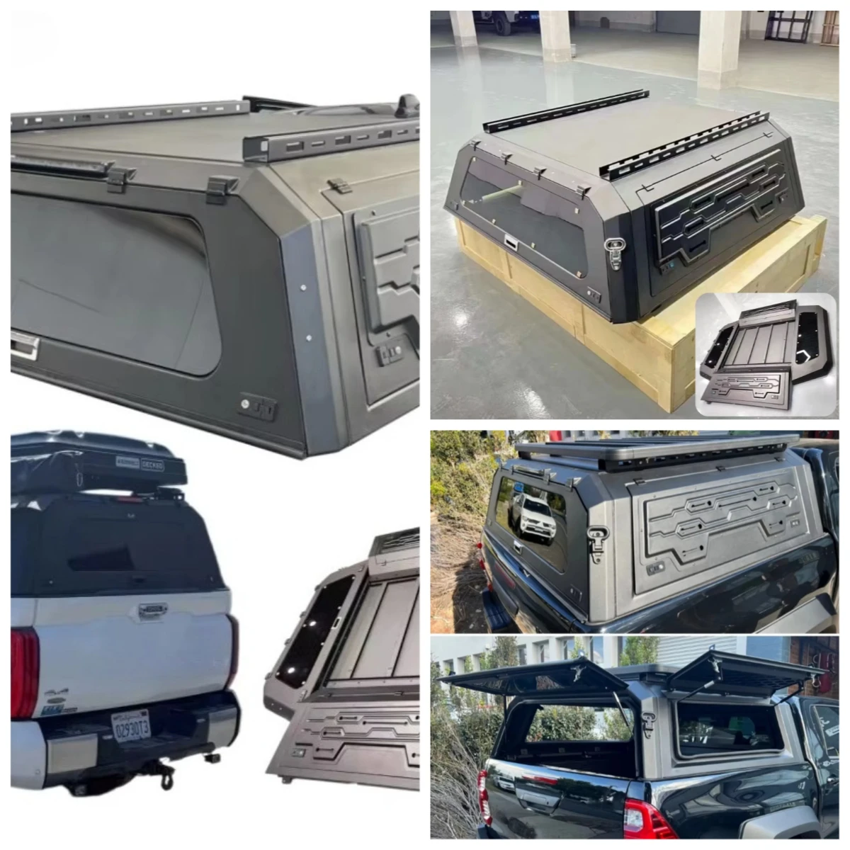 2024 2025 2026 Tundra Double Cab Pickup 5.5ft Bed Cap Aluminum Hardtop Canopy Topper Truck Camper Shell with Toolbox
2024 2025 2026 Tundra Double Cab Pickup 5.5ft Bed Cap Aluminum Hardtop Canopy Topper Truck Camper Shell with Toolbox