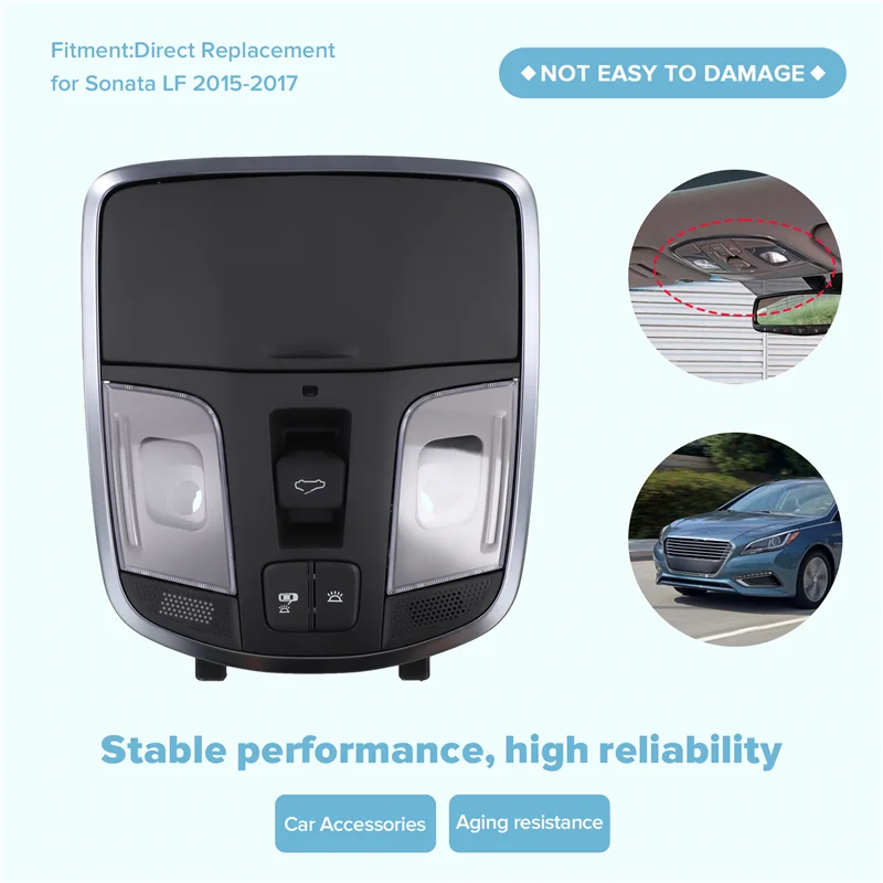 Car Overhead Console Assembly Reading Light Cover Sunroof Switch Panel 92810-C3100 Forhyundai Sonata LF 2015-2017-M54K
Car Overhead Console Assembly Reading Light Cover Sunroof Switch Panel 92810-C3100 Forhyundai Sonata LF 2015-2017-M54K