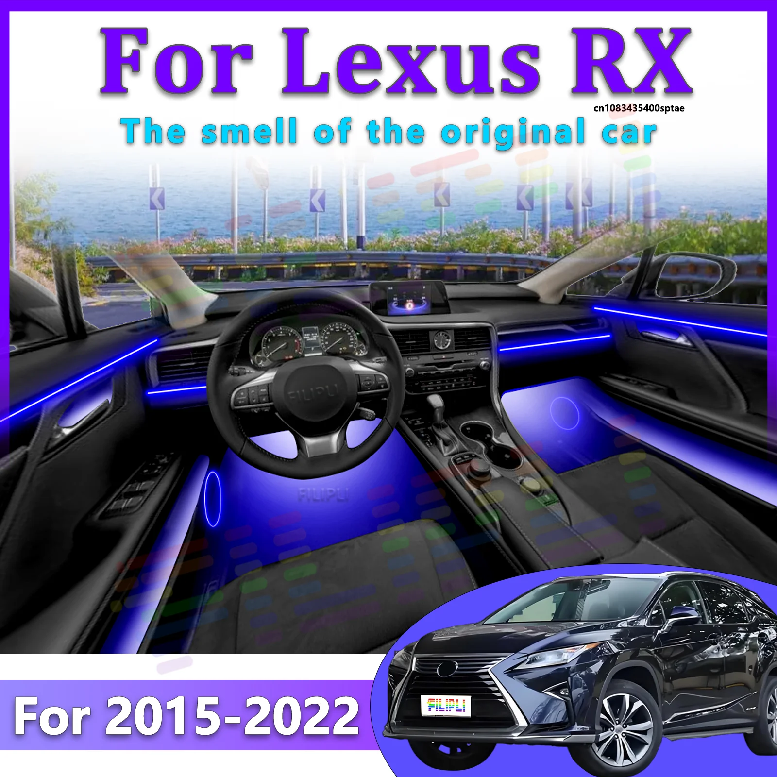 For Lexus RX 2015-2022year Premium Automotive LED Interior Ambient Light RGB Symphony Welcome Mode Hidden Design Cabin Aesthetic
For Lexus RX 2015-2022year Premium Automotive LED Interior Ambient Light RGB Symphony Welcome Mode Hidden Design Cabin Aesthetic