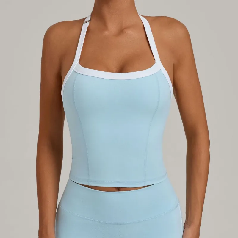 Women's Seamless Yoga Tank Top - Adjustable HALTER Neck & Quick-Dry Fitness Shirt Color Block Running Sports Gym Workout Top
Women's Seamless Yoga Tank Top - Adjustable HALTER Neck & Quick-Dry Fitness Shirt Color Block Running Sports Gym Workout Top