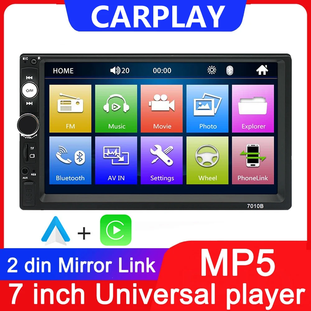 2 din Android Auto Carplay Car Radio Multimedia Player Universal 7" Stereo BT GPS DVD For VW Nissan Hyundai toyota CR-V Kia
2 din Android Auto Carplay Car Radio Multimedia Player Universal 7" Stereo BT GPS DVD For VW Nissan Hyundai toyota CR-V Kia