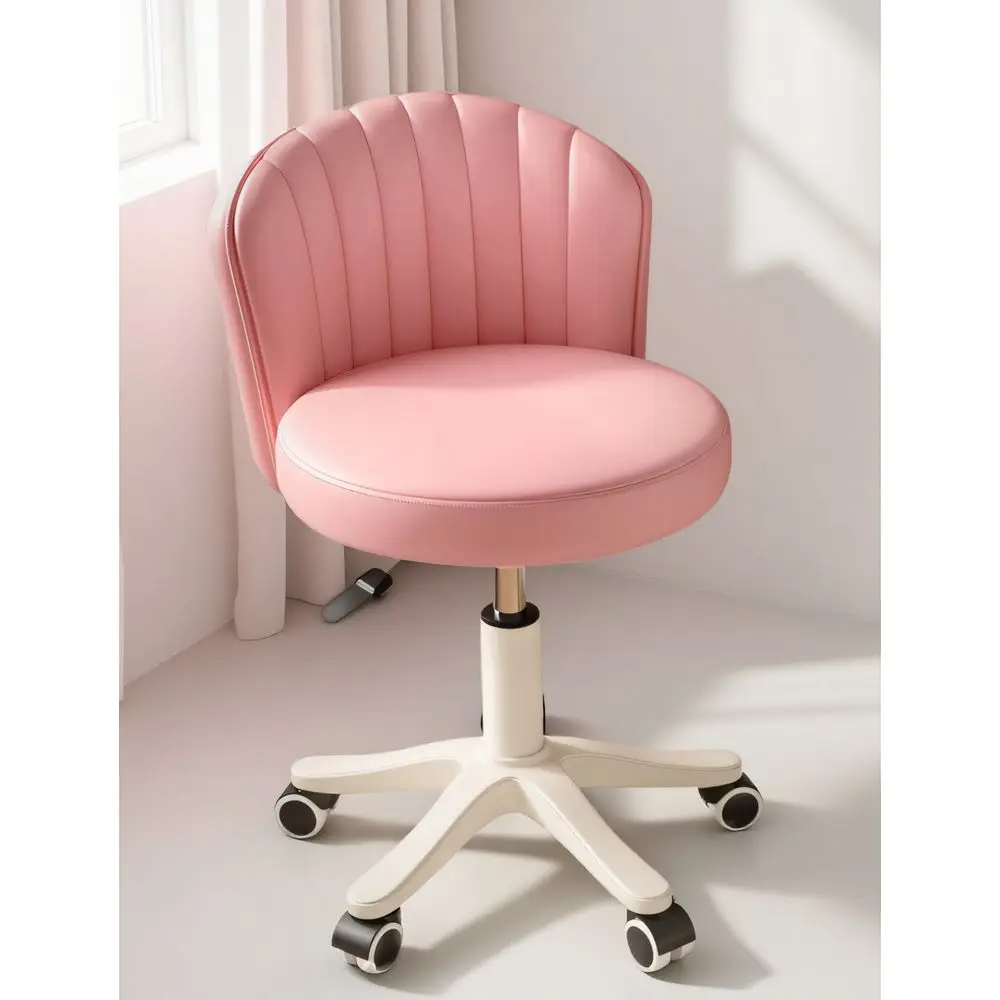 Round Vanity Chair With PU Leather, Height Adjustable Swivel, Armless Low Back Rolling Chair For Bedroom, Hair Salon, SPA, Offi
Round Vanity Chair With PU Leather, Height Adjustable Swivel, Armless Low Back Rolling Chair For Bedroom, Hair Salon, SPA, Offi