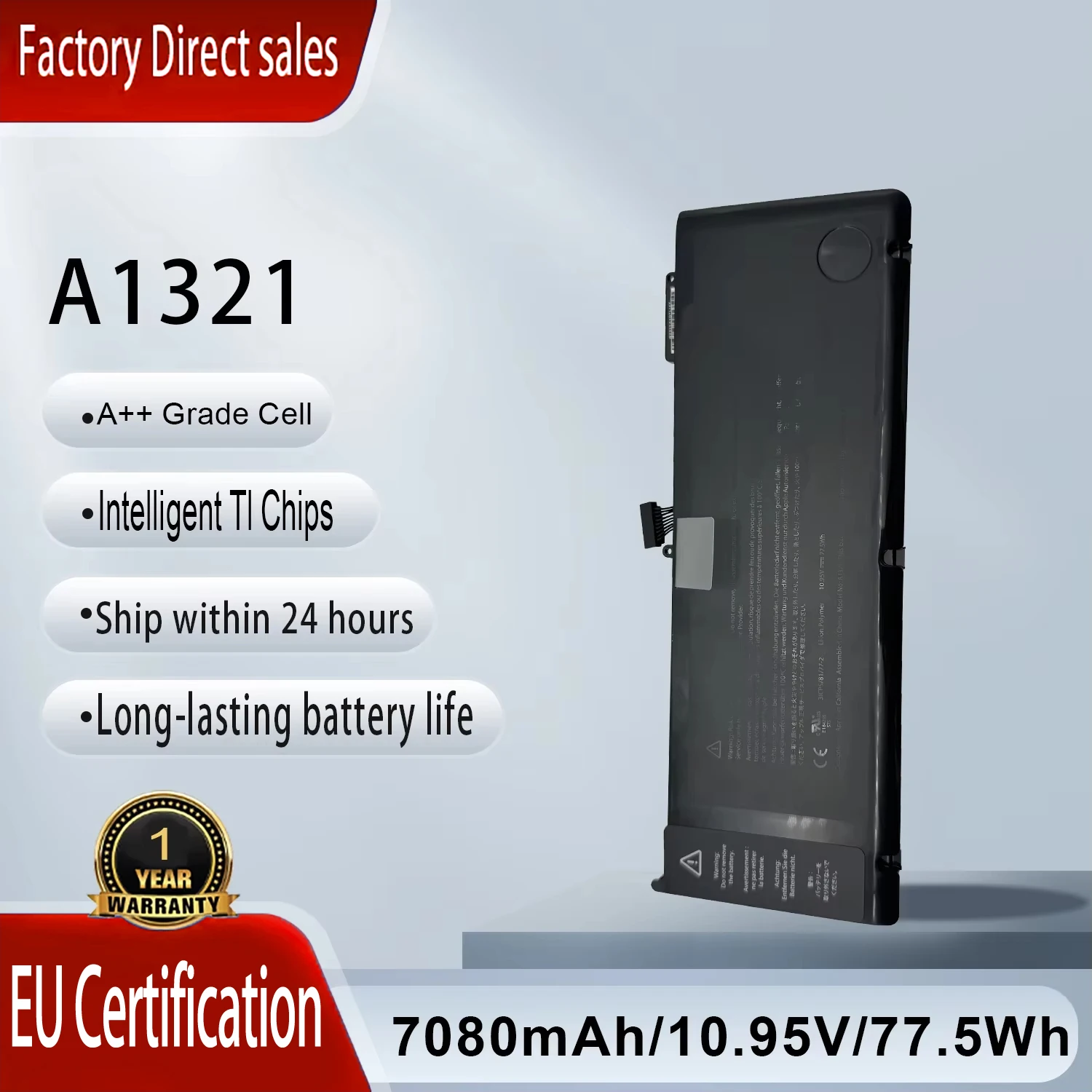 Laptop Battery A1321 For Apple MacBook Pro 15 Inch A1286 MC371LL/A MC372LL/A MB985 MC118 020-6766-B 661-5211 661-5476 Replacemen
Laptop Battery A1321 For Apple MacBook Pro 15 Inch A1286 MC371LL/A MC372LL/A MB985 MC118 020-6766-B 661-5211 661-5476 Replacemen