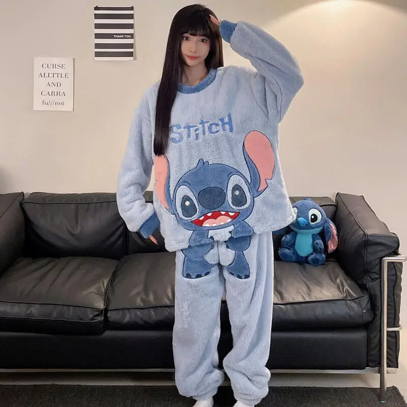 Hot Anime Cartoon Stitch Women Pajama Fashion Kawaii Plus Fleece Warm Girl Sleepwear Student Pajama Sets Winter Warm Sleepwear
Hot Anime Cartoon Stitch Women Pajama Fashion Kawaii Plus Fleece Warm Girl Sleepwear Student Pajama Sets Winter Warm Sleepwear