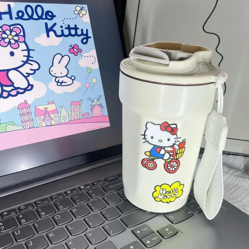 Sanrio Hello Kitty Sus316 Thermal Cup Kawaii Student Work Coffee Ice Water Drinking Straw Anime Fashion New Car Cup Anti-Scald
Sanrio Hello Kitty Sus316 Thermal Cup Kawaii Student Work Coffee Ice Water Drinking Straw Anime Fashion New Car Cup Anti-Scald