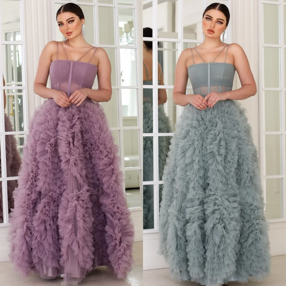 Customized Modern Style Elegant Tulle Ruched Pleat A-line Spaghetti strap Long Dresses Evening Dresses Sizes Available Intricate
Customized Modern Style Elegant Tulle Ruched Pleat A-line Spaghetti strap Long Dresses Evening Dresses Sizes Available Intricate