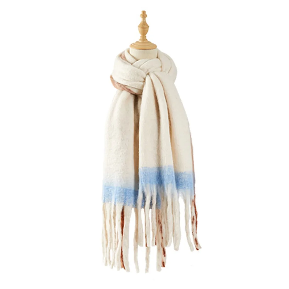 Мягкий утолщенный женский шарф в корейском стиле, длинная шаль с кисточками и кисточками, холодостойкая имитация кашемира, теплая зима для шеи
Мягкий утолщенный женский шарф в корейском стиле, длинная шаль с кисточками и кисточками, холодостойкая имитация кашемира, теплая зима для шеи