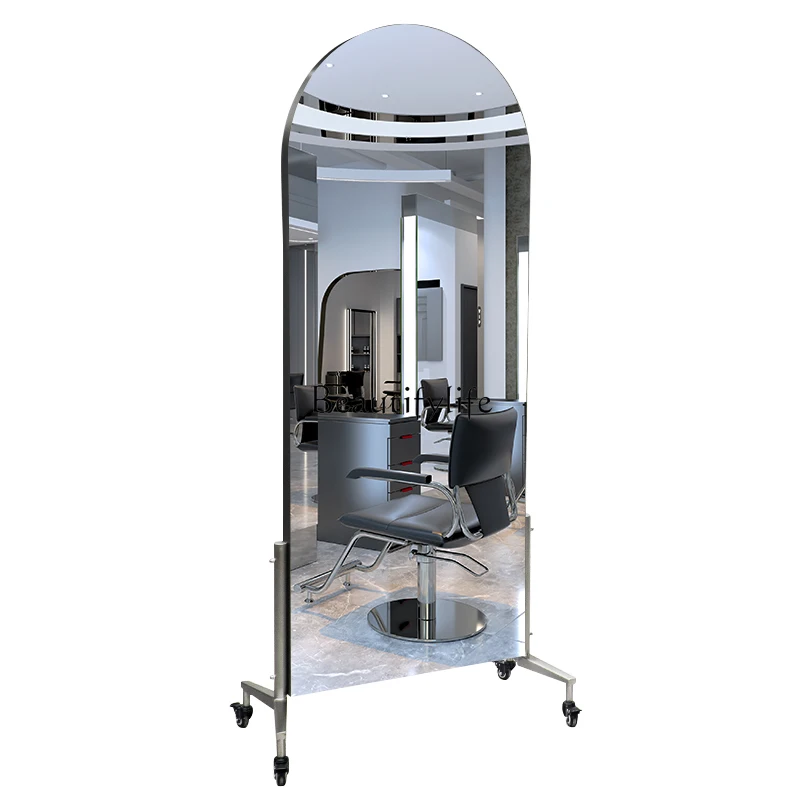 Barber shop movable floor mirror, hair salon perm, dyeing and cutting, high-end hair salon special mirror
Barber shop movable floor mirror, hair salon perm, dyeing and cutting, high-end hair salon special mirror