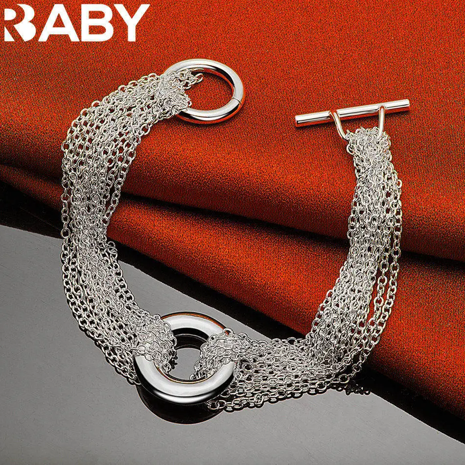 URBABY 925 Sterling Silver Multi Chain Circular TO Buckle Bracelet For Men's and Women's Fashion Jewelry Parties Unique Gifts
URBABY 925 Sterling Silver Multi Chain Circular TO Buckle Bracelet For Men's and Women's Fashion Jewelry Parties Unique Gifts