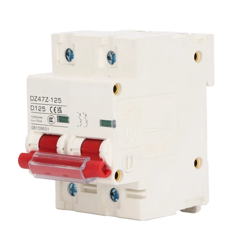 DC Circuit Breaker Short Circuit Protection Rail Installation PV Circuit Breaker 2P 1000V 125A Red Switch
DC Circuit Breaker Short Circuit Protection Rail Installation PV Circuit Breaker 2P 1000V 125A Red Switch