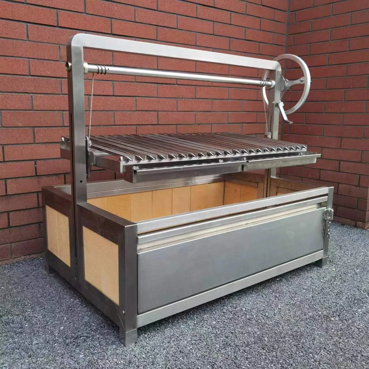40" Wood Charcoal BBQ Grill Adjustable Height Stainless Steel Parrilla Gaucho Asado Grill
40" Wood Charcoal BBQ Grill Adjustable Height Stainless Steel Parrilla Gaucho Asado Grill