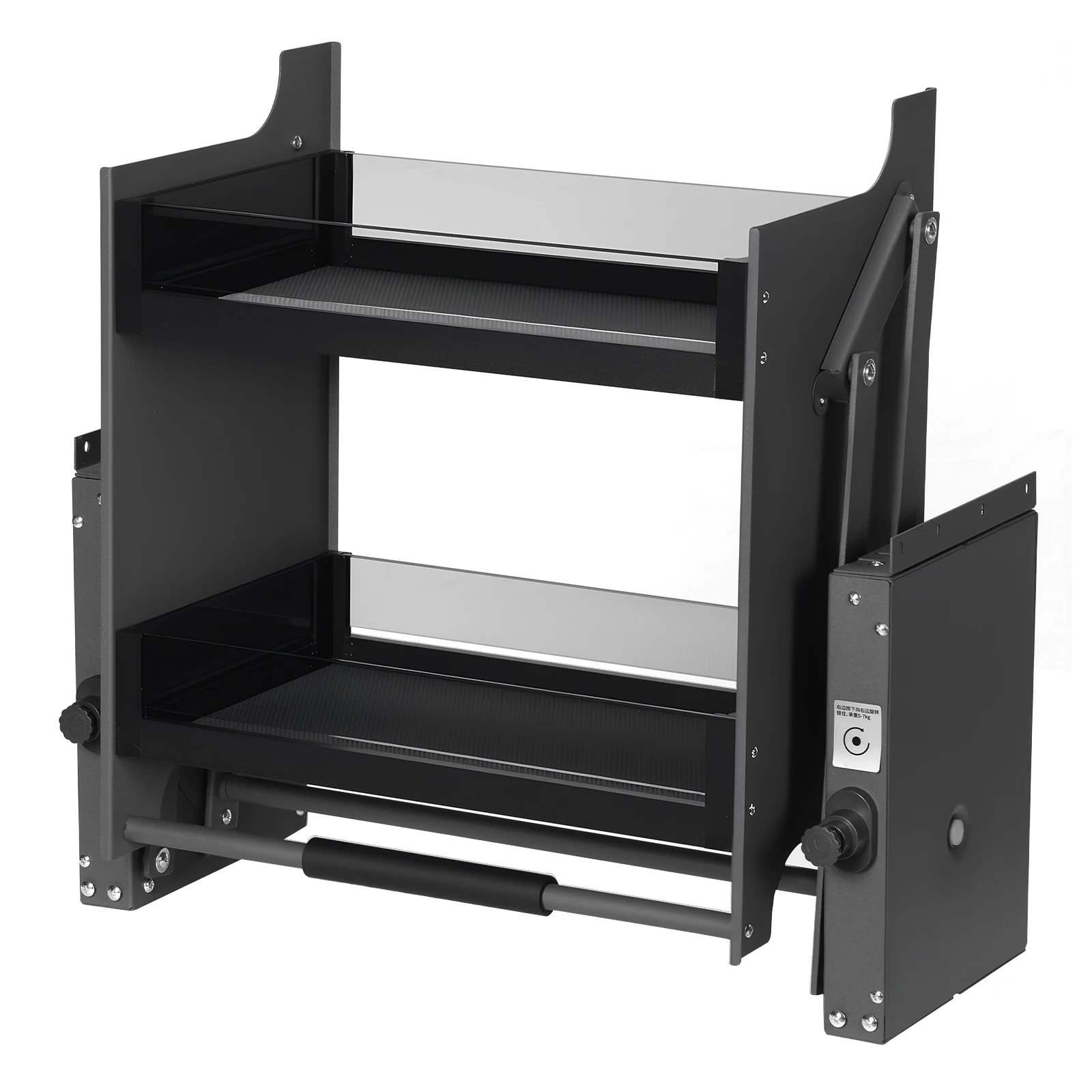 Pull Down Shelf W/Pneumatic Damper System Stainless Steel Adjustable Shelf with Adjustable Bearing for Spices Dishes and Bottles
Pull Down Shelf W/Pneumatic Damper System Stainless Steel Adjustable Shelf with Adjustable Bearing for Spices Dishes and Bottles