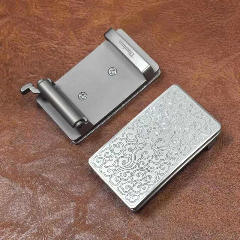 3.5/3.8cm Pure Titanium Auto Buckle Waist Clasp Head - Auspicious Cloud Style Business Men High-end Plate Buckle Belt Buckle
3.5/3.8cm Pure Titanium Auto Buckle Waist Clasp Head - Auspicious Cloud Style Business Men High-end Plate Buckle Belt Buckle