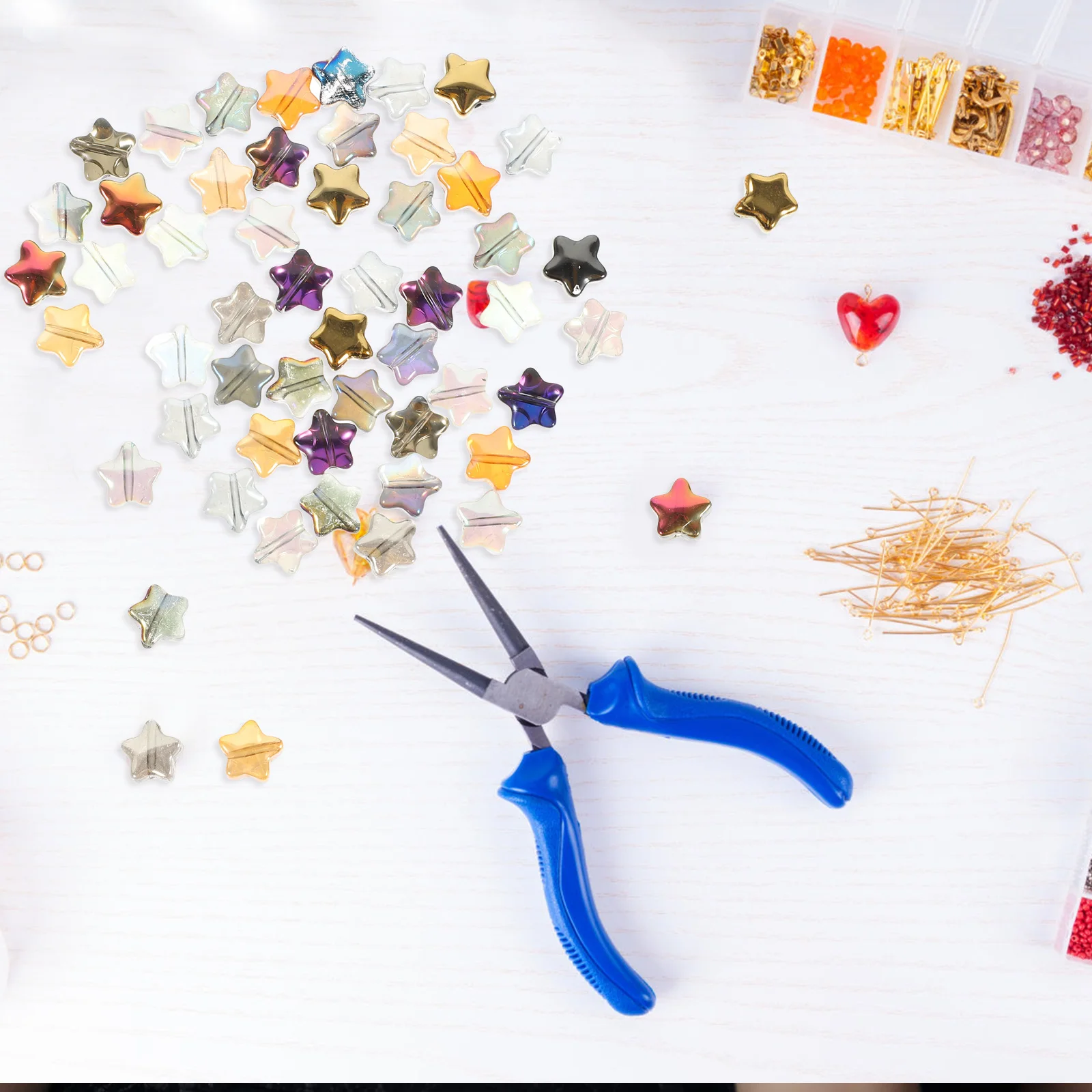 200 Pcs Star Spacer Beads for Jewelry Spacer Beads Jewelry Making Pentagram Beading Necklace Bracelet Crafts DIY Accessories
200 Pcs Star Spacer Beads for Jewelry Spacer Beads Jewelry Making Pentagram Beading Necklace Bracelet Crafts DIY Accessories