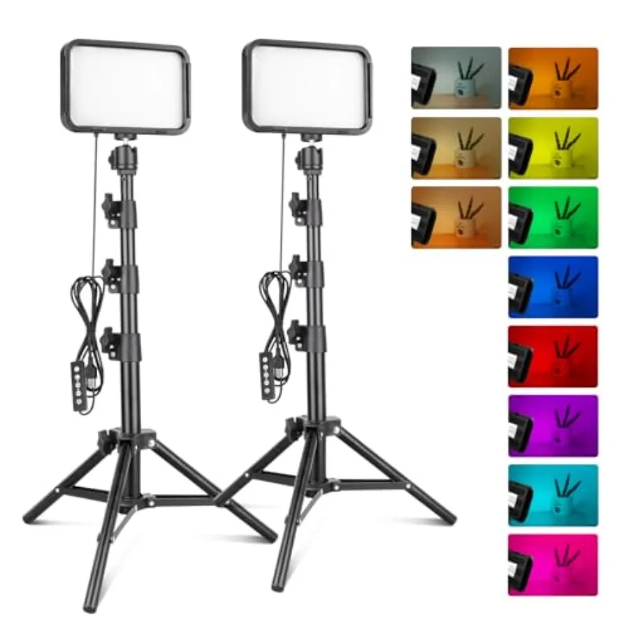 RGB Photography Video Lighting, Studio Lights with Adjustable Tripod Stand - 16 Color Lighting for Video Recording/YouTube/TikT
RGB Photography Video Lighting, Studio Lights with Adjustable Tripod Stand - 16 Color Lighting for Video Recording/YouTube/TikT
