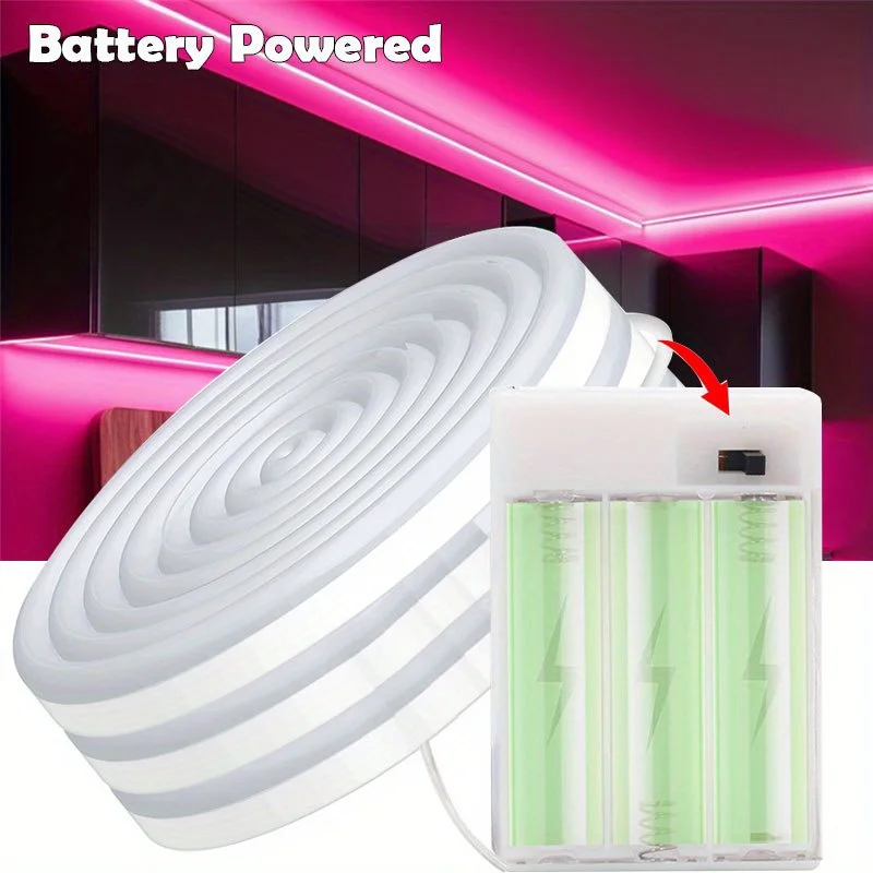 Battery Powered Flexible Neon LED Strip Lights DIY Design Neon Strip Light With Battery Box for Home Decoration
Battery Powered Flexible Neon LED Strip Lights DIY Design Neon Strip Light With Battery Box for Home Decoration