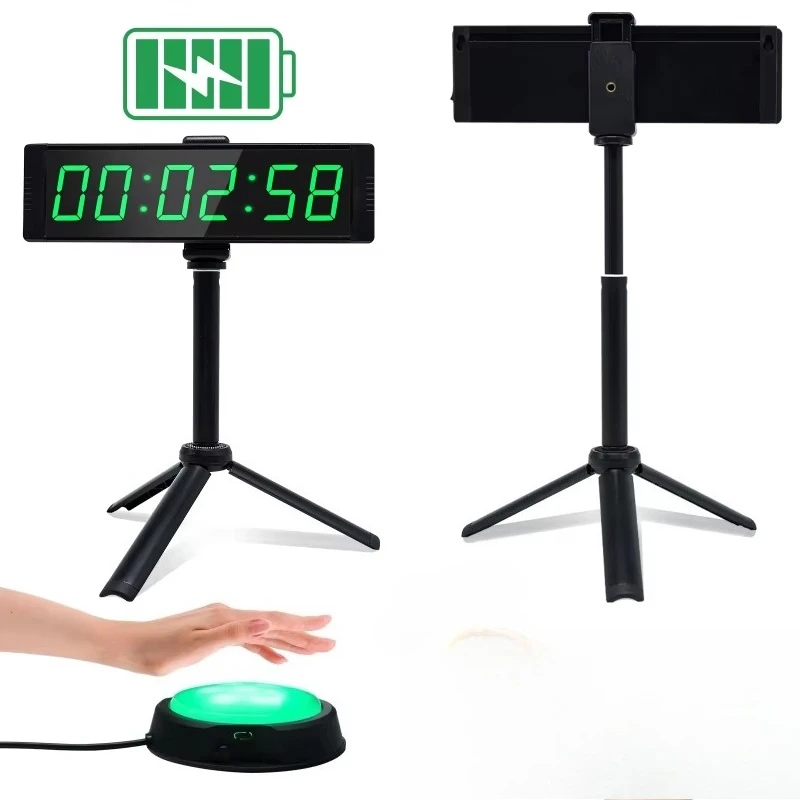 Rechargeable electronic stopwatch clock gym learning kitchen digital countdown timer with desktop tripod button
Rechargeable electronic stopwatch clock gym learning kitchen digital countdown timer with desktop tripod button