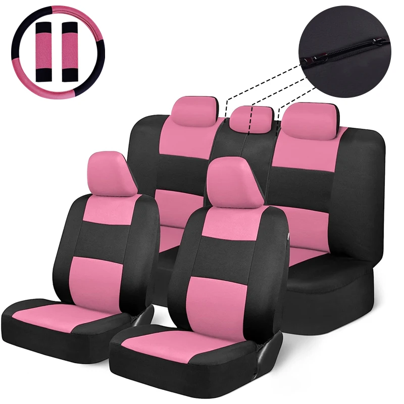 Full Set Universal Car Seat Covers With Steering Wheel Covers 2 Shoulder Protection Rear Seat Can Split Car Accessories Interior
Full Set Universal Car Seat Covers With Steering Wheel Covers 2 Shoulder Protection Rear Seat Can Split Car Accessories Interior
