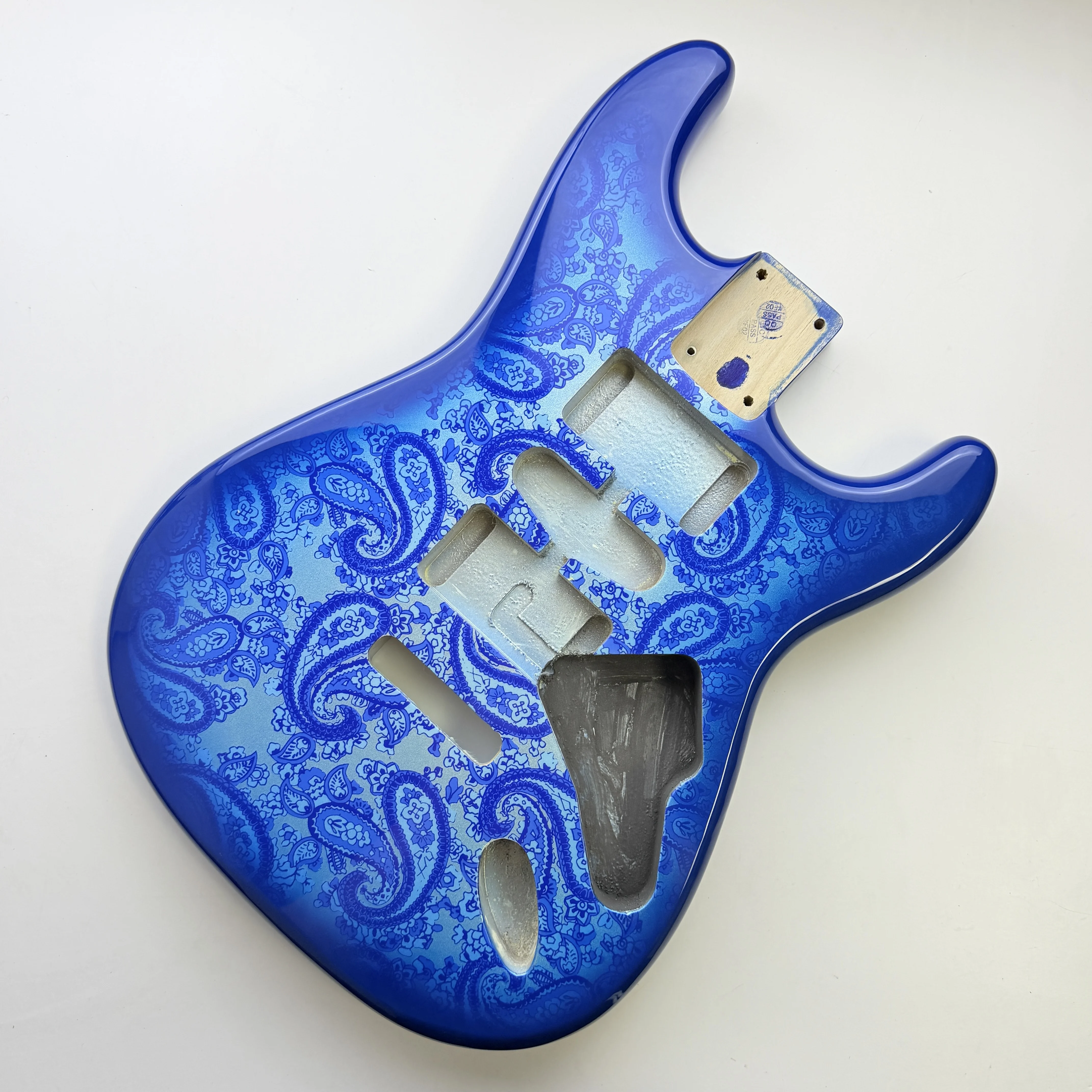 ST Style Guitar Body, Alder Wood Blue Paisley Finish, Solid Body Electric Guitar Replacement Part
ST Style Guitar Body, Alder Wood Blue Paisley Finish, Solid Body Electric Guitar Replacement Part