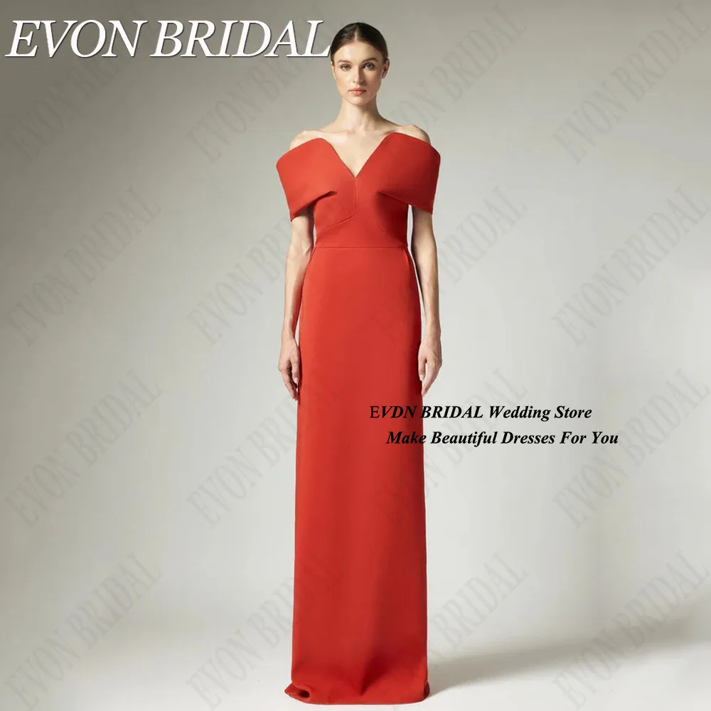 EVON BRIDAL Elegant Traight Evening Dresses V-Neck Off Shoulder Floor Length vestidos de fiesta Soft Satin Prom Gowns Customized
EVON BRIDAL Elegant Traight Evening Dresses V-Neck Off Shoulder Floor Length vestidos de fiesta Soft Satin Prom Gowns Customized