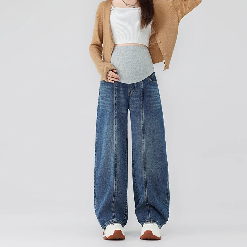 Crescent Moon Blade Jeans for Pregnant Women 25SS Spring Autumn Fashion Wide Leg Loose Straight Drawstring Denim Pants Maternity
Crescent Moon Blade Jeans for Pregnant Women 25SS Spring Autumn Fashion Wide Leg Loose Straight Drawstring Denim Pants Maternity