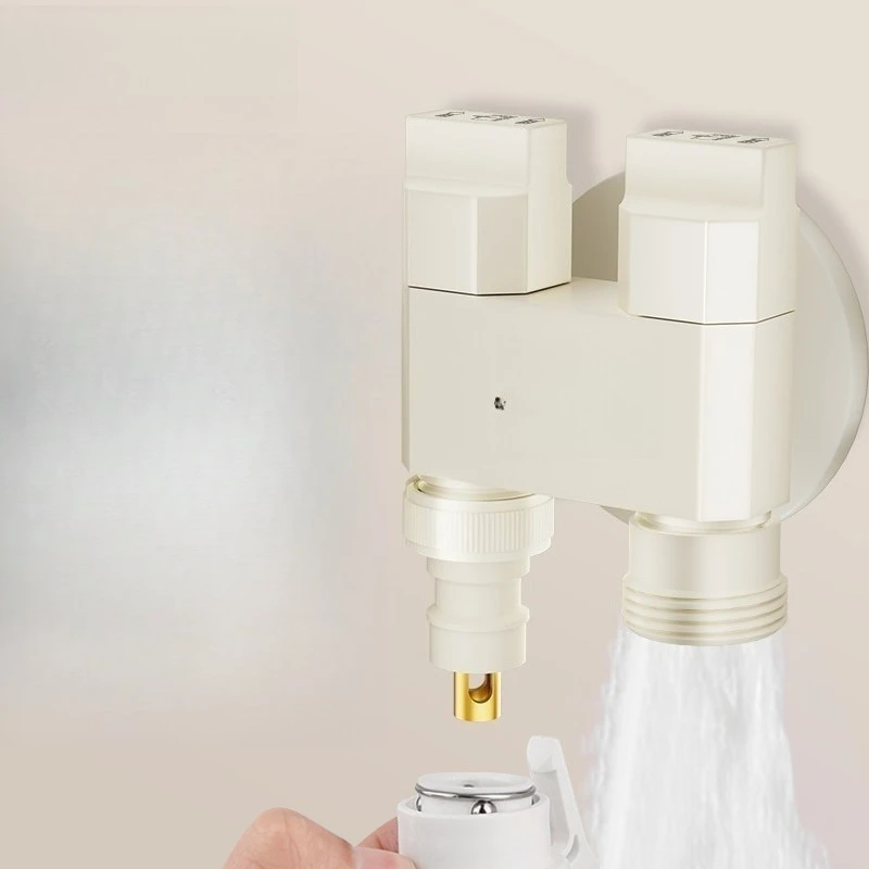 Submarine one in two out washing machine, faucet household automatic water stop valve all copper 46 points
Submarine one in two out washing machine, faucet household automatic water stop valve all copper 46 points