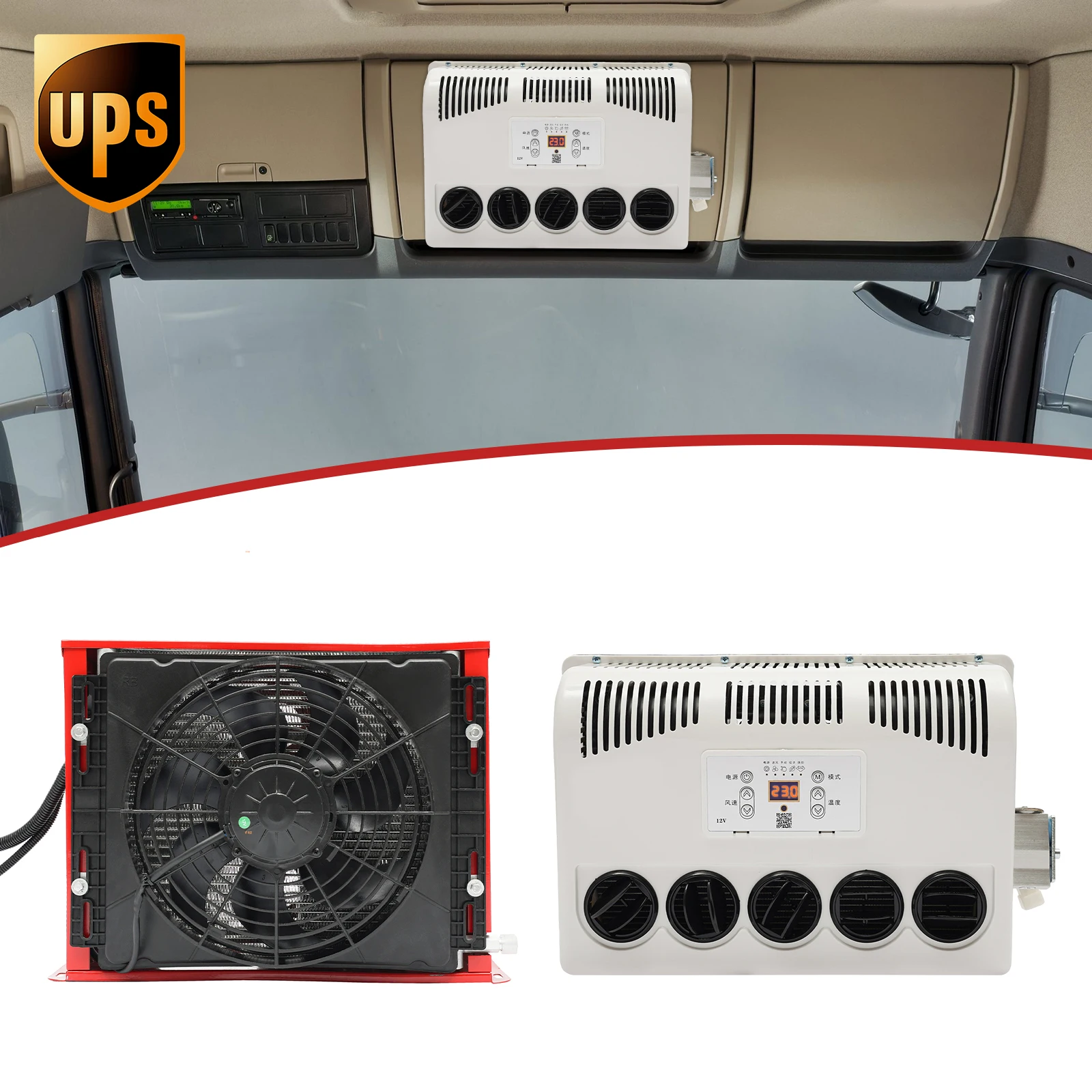 12V 11000BTU Universal Remote Control Split Digital Display Air Conditioner for Truck Cab Semi Trucks Bus RV and Caravan Use
12V 11000BTU Universal Remote Control Split Digital Display Air Conditioner for Truck Cab Semi Trucks Bus RV and Caravan Use