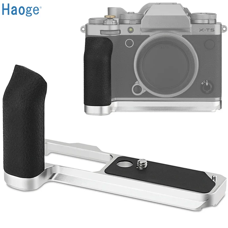 Haoge X-T5 Handgrip for Fujifilm X-T5 Camera L-Shape Grip, Built-in Arca Swiss for DJI RS2/RS-C2/RS3/RS3-PRO/RS3 Mini Silver
Haoge X-T5 Handgrip for Fujifilm X-T5 Camera L-Shape Grip, Built-in Arca Swiss for DJI RS2/RS-C2/RS3/RS3-PRO/RS3 Mini Silver