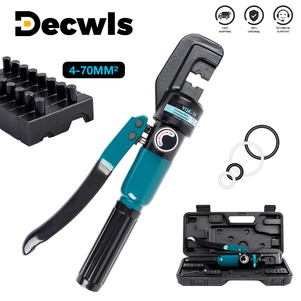 4-70mm² Hydraulic Crimping Pliers Pressure 10T Home Hydraulic Tools Hand Operated DIY Cable Terminal Cordless Crimping Pliers
4-70mm² Hydraulic Crimping Pliers Pressure 10T Home Hydraulic Tools Hand Operated DIY Cable Terminal Cordless Crimping Pliers