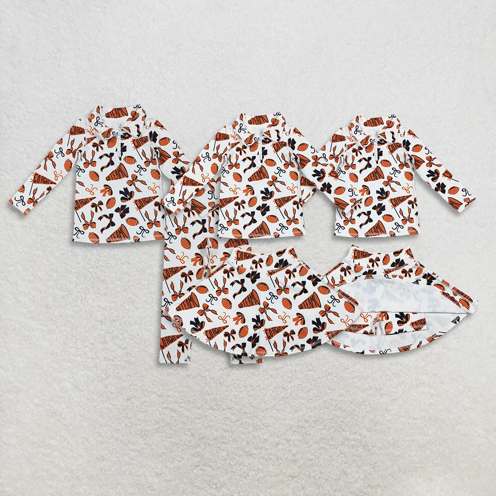 Оранжевые и черные банты для маленьких девочек Sibling Go Team, пуловеры на молнии, комплект шорт, одежда для активной йоги для малышей
Оранжевые и черные банты для маленьких девочек Sibling Go Team, пуловеры на молнии, комплект шорт, одежда для активной йоги для малышей