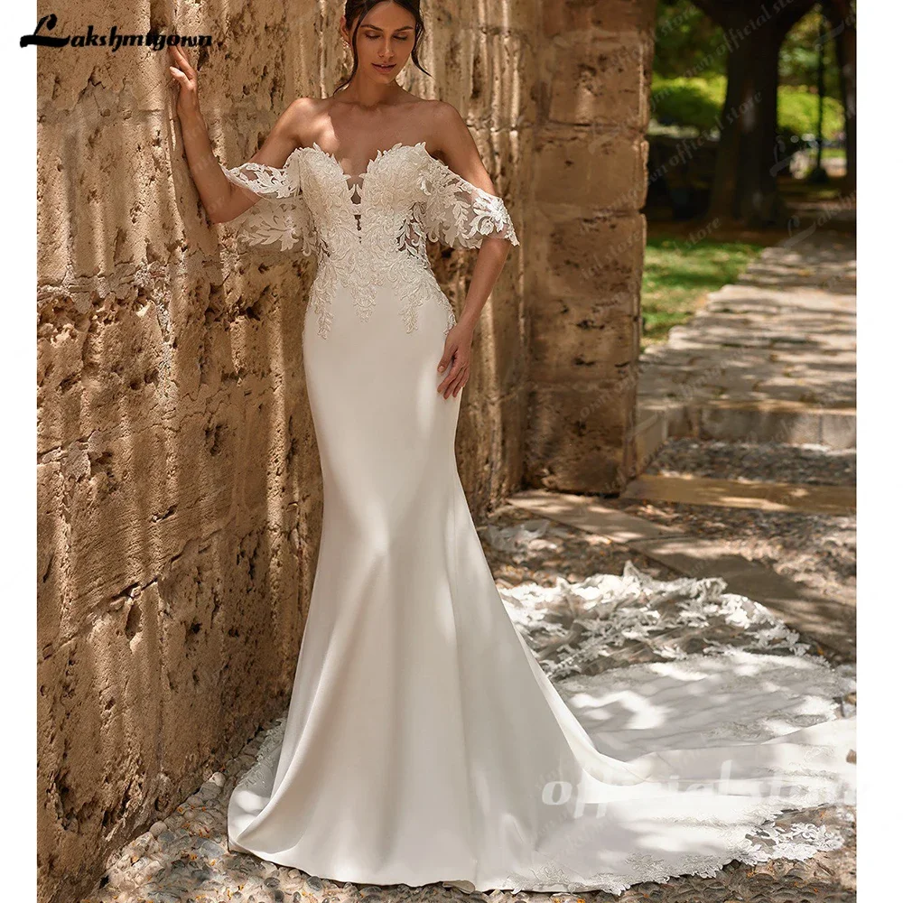 Lakshmigown Boho Lace Mermaid Wedding Dresses Vestido De Novias 2025 Sexy Boho Bridal Gowns Off the Shoulder
Lakshmigown Boho Lace Mermaid Wedding Dresses Vestido De Novias 2025 Sexy Boho Bridal Gowns Off the Shoulder