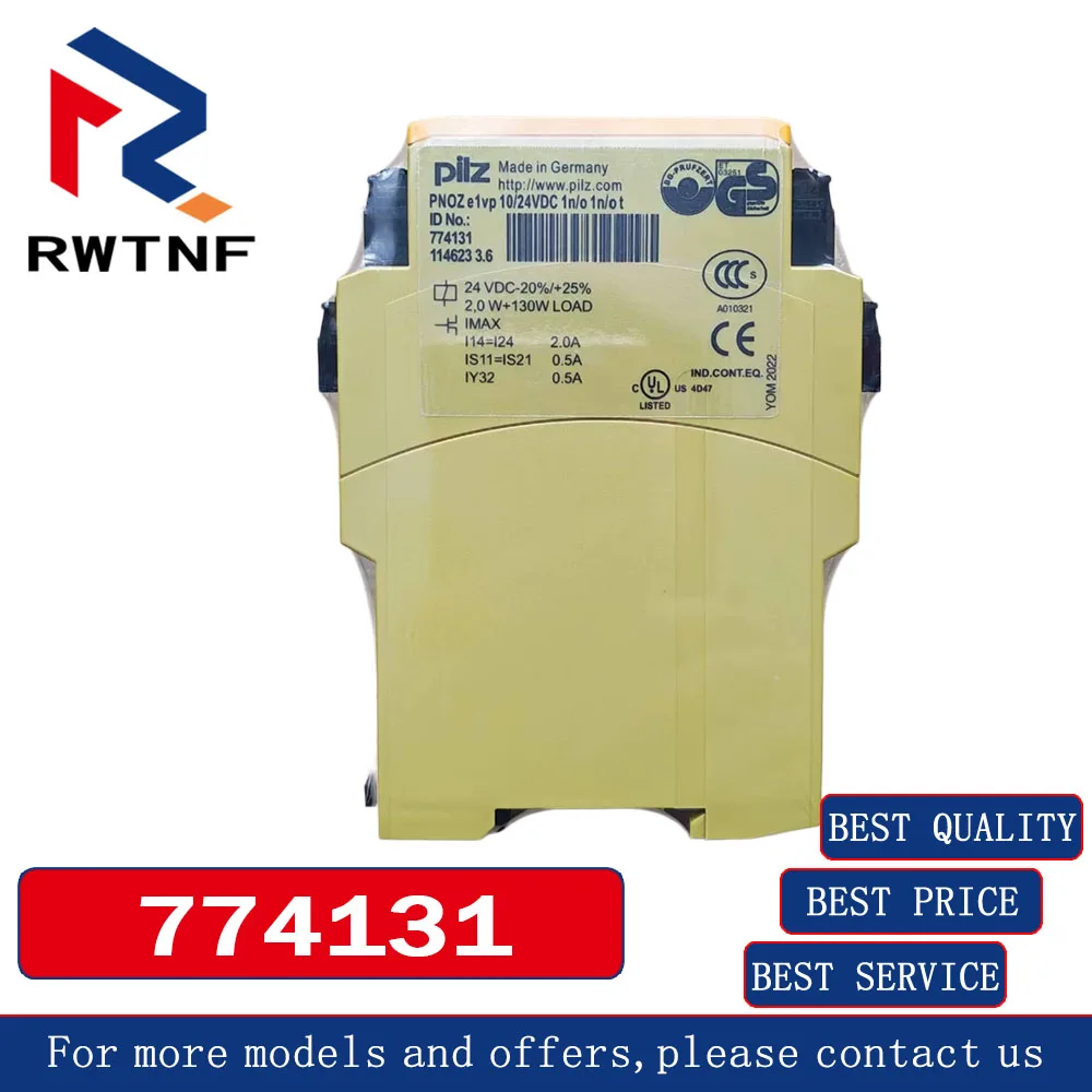 Brand New Genuine 774131 PILZ Safety Relay PNOZ e1vp 10s,100% original warehouse stock
Brand New Genuine 774131 PILZ Safety Relay PNOZ e1vp 10s,100% original warehouse stock