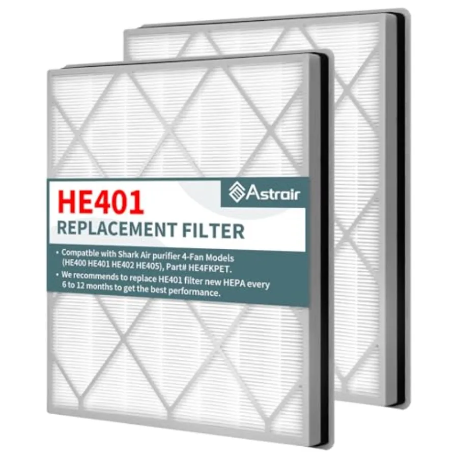 2 Pack HE400 Filter Replacement for Shark Air Purifier 4, Compatible with Shark HE400 HE401 HE402 HE405 Filter Replacement, 3-I
2 Pack HE400 Filter Replacement for Shark Air Purifier 4, Compatible with Shark HE400 HE401 HE402 HE405 Filter Replacement, 3-I
