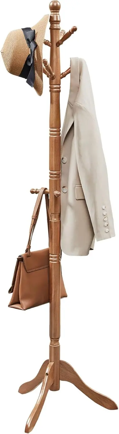 Solid Wood Coat Rack and Stand, Free Standing Hall Coat Tree with 10 Hooks for Hats, Bags, Purses, for Entryway, Hallway
Solid Wood Coat Rack and Stand, Free Standing Hall Coat Tree with 10 Hooks for Hats, Bags, Purses, for Entryway, Hallway