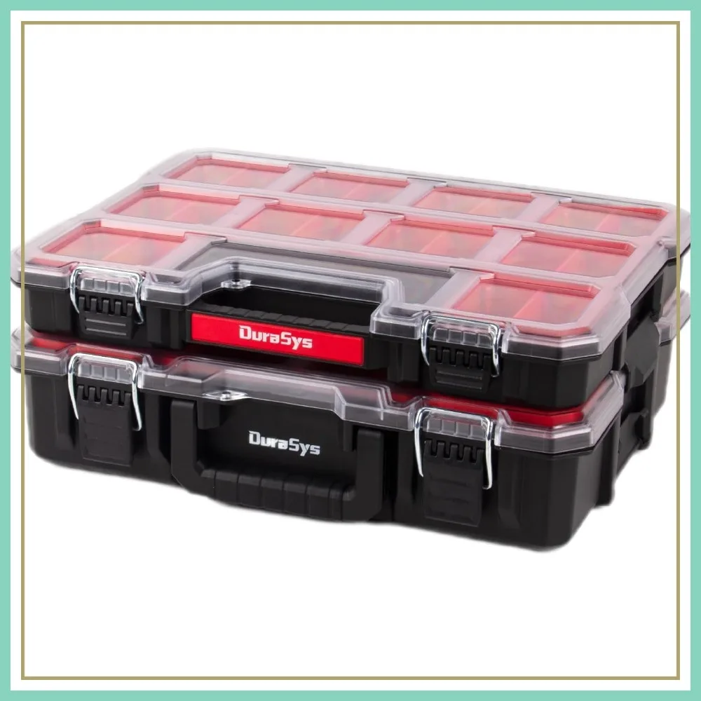 Small Parts Storage Toolbox, 2-Pack (Deep+Shallow), 17.3x14x6.7" with Removable Cups
Small Parts Storage Toolbox, 2-Pack (Deep+Shallow), 17.3x14x6.7" with Removable Cups