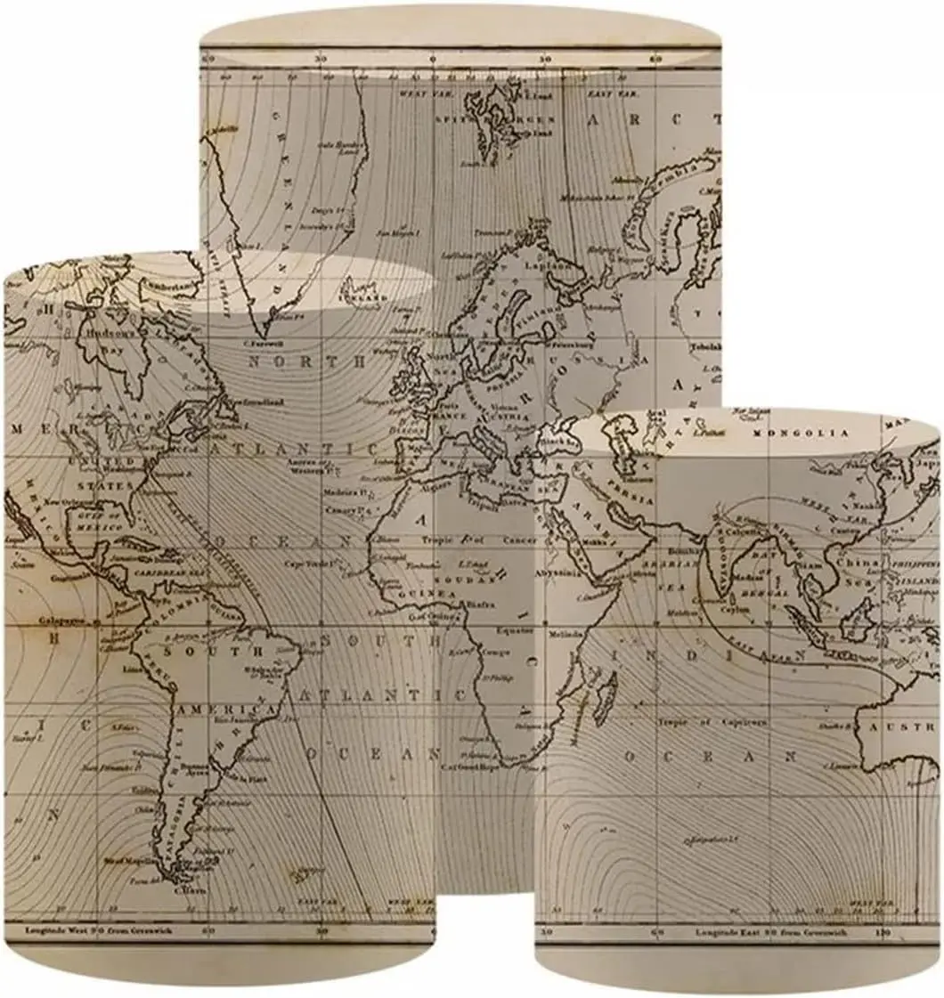 Vintage World Map Pedestal Cover Kids Birthday Party Baby Shower Decoration Adventure Travel Theme
Vintage World Map Pedestal Cover Kids Birthday Party Baby Shower Decoration Adventure Travel Theme