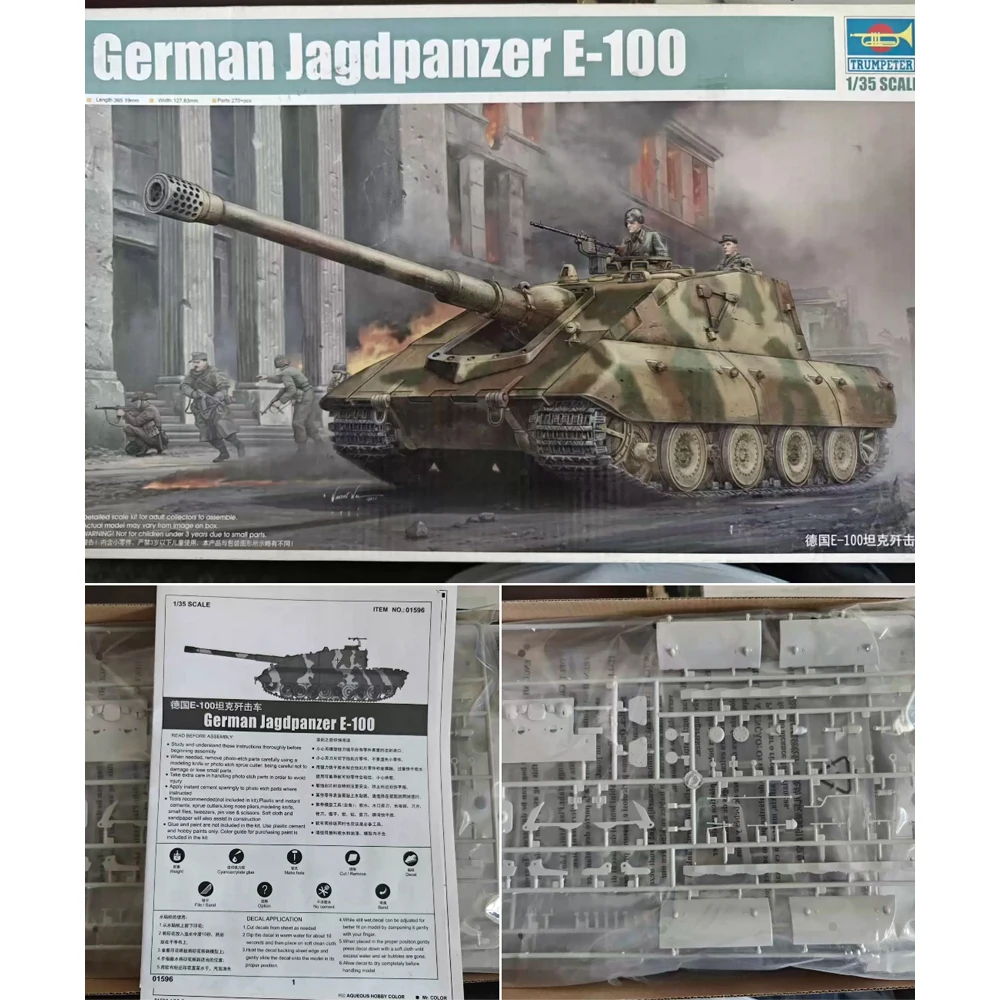 Trumpeter 01596 1:35 German Jagdpanzer E100 E-100 Super Heavy Tank Destroyer Military Plastic Assembly Model Kit Building Toy
Trumpeter 01596 1:35 German Jagdpanzer E100 E-100 Super Heavy Tank Destroyer Military Plastic Assembly Model Kit Building Toy