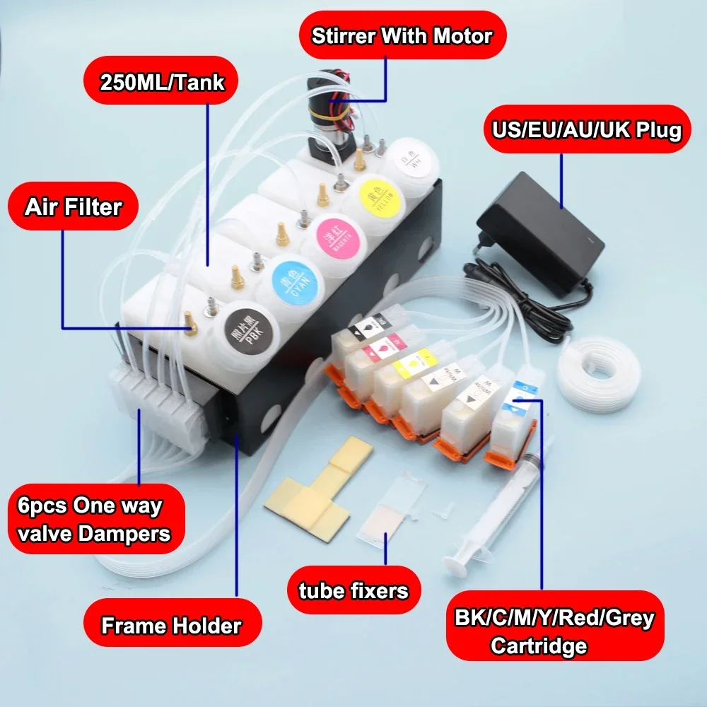 250ML XP-15000 XP15000 DTF CISS With Ink Tank System With Stirrer One Way Valve Ink Damper Mixer Bulk For Epson XP 15000 
250ML XP-15000 XP15000 DTF CISS With Ink Tank System With Stirrer One Way Valve Ink Damper Mixer Bulk For Epson XP 15000