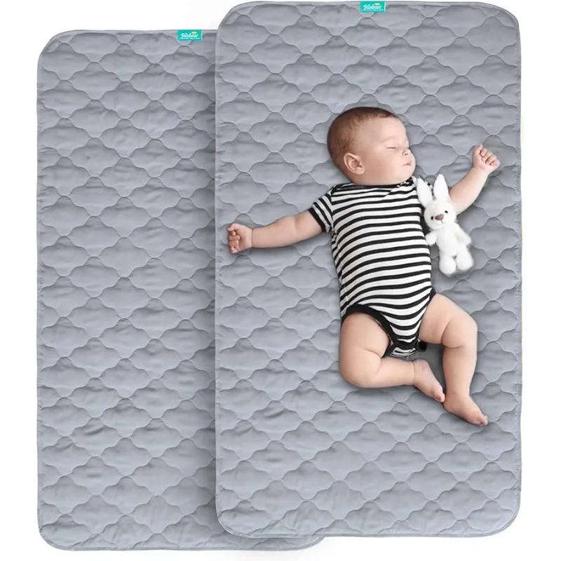 Waterproof Crib Mattress Protector Pad Co er 2 Pack 28" x 52", Anti Slip & Absorbent Waterproof Bed Pads for Standard Crib/Toddl 
Waterproof Crib Mattress Protector Pad Co er 2 Pack 28" x 52", Anti Slip & Absorbent Waterproof Bed Pads for Standard Crib/Toddl