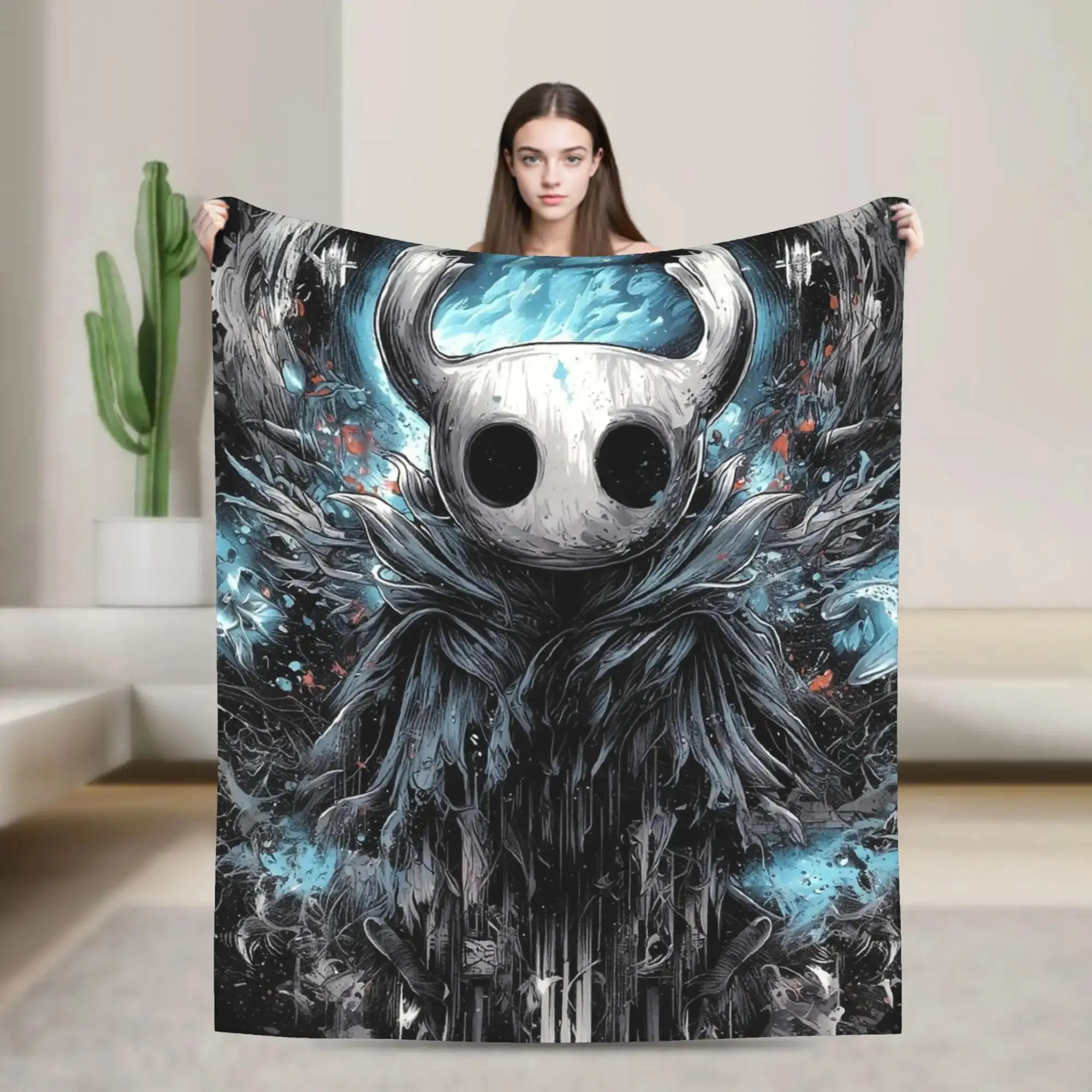 Теплое фланелевое одеяло-плед для детей с дизайном Hollow Knight Void Masked Wanderer, идеально подходит для путешествий, кровати, дивана
Теплое фланелевое одеяло-плед для детей с дизайном Hollow Knight Void Masked Wanderer, идеально подходит для путешествий, кровати, дивана